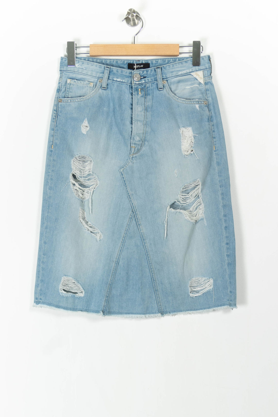 Jupe Midi Bleu - Taille M/38 de la marque Replay | PARAD43991 - Vendu par Paradigme - Image 2