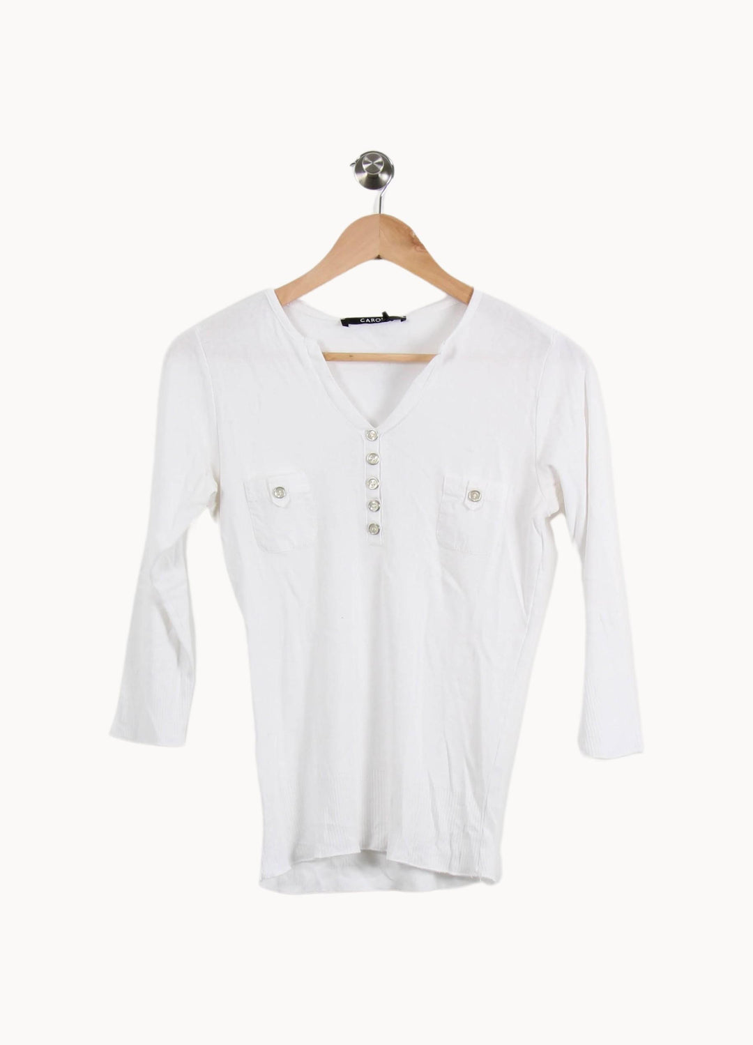 Tunique Blanche - Taille M/38 de la marque Caroll | PARAD43994 - Vendu par Paradigme - Image 2