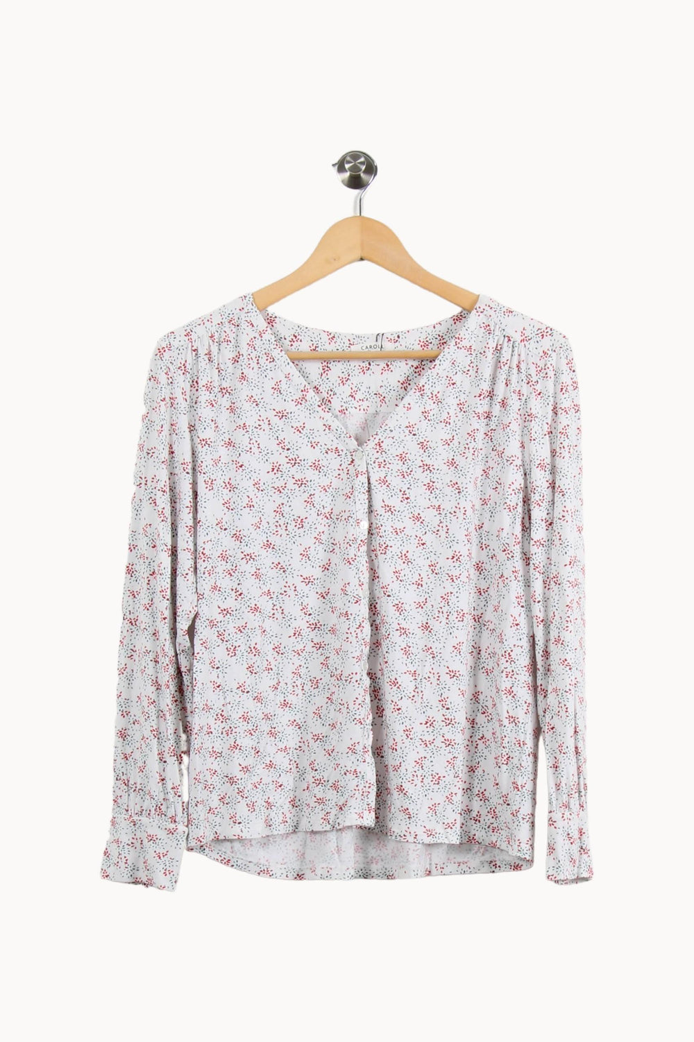 Blouse Blanche et Rouge - Taille XL/42 de la marque Caroll | PARAD43995 - Vendu par Paradigme - Image 2