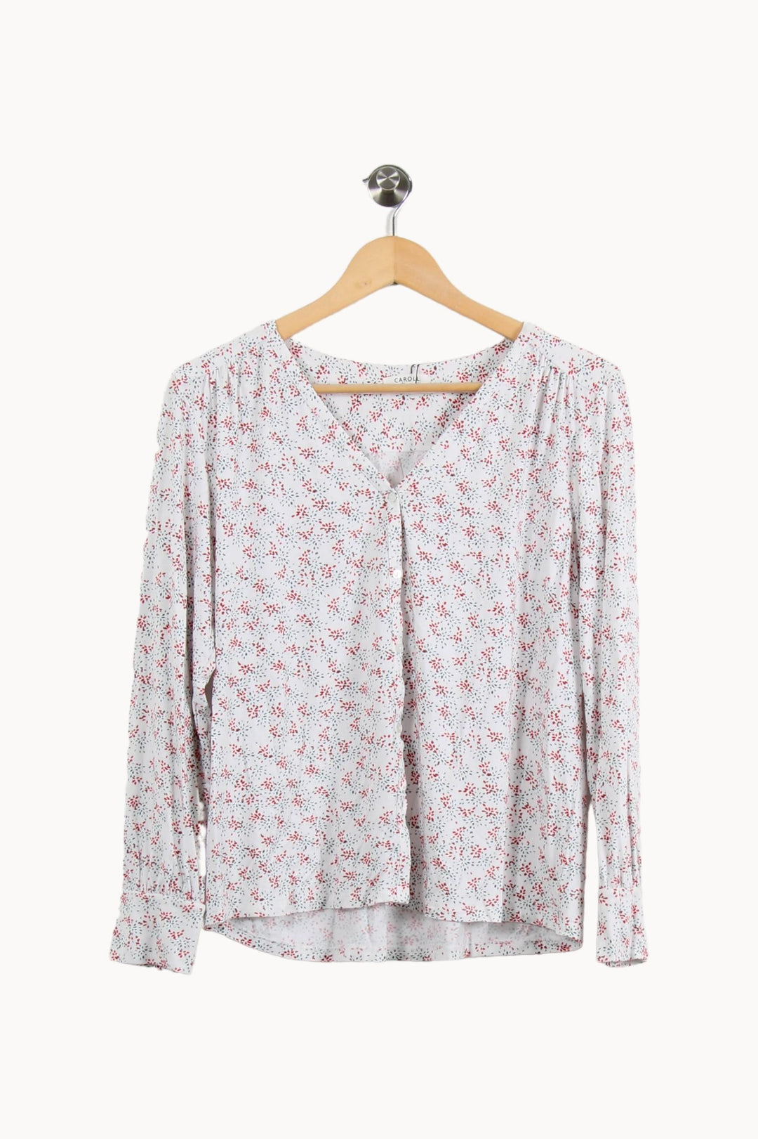 Blouse Blanche et Rouge - Taille XL/42 de la marque Caroll | PARAD43995 - Vendu par Paradigme - Image 2