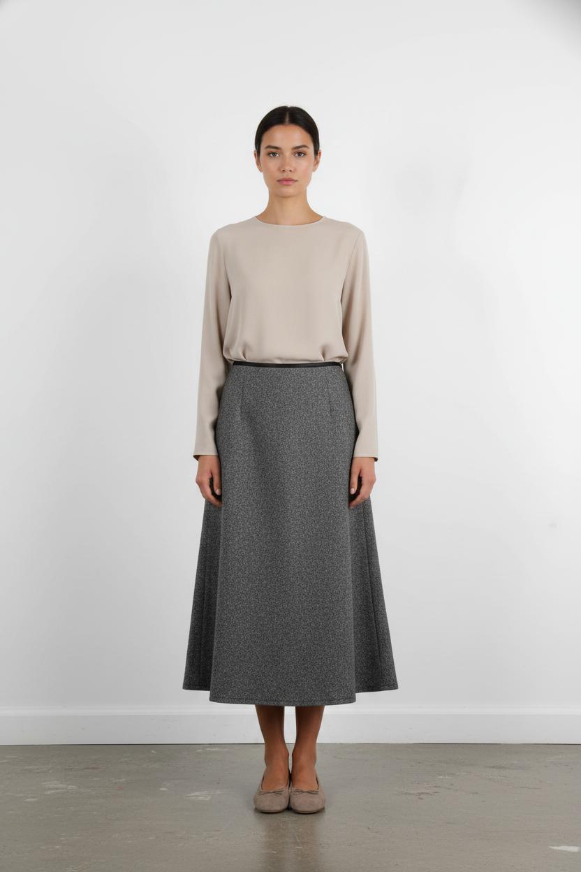 Jupe Longue Grise - Taille M/38