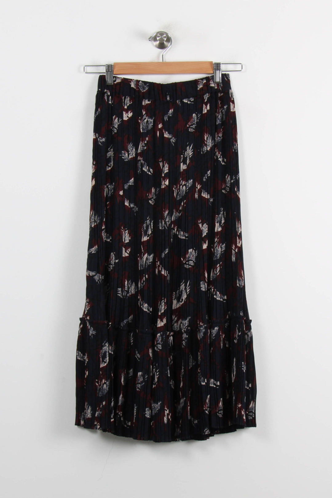 Jupe Plissée Noire et Bordeaux - Taille M/38 de la marque Gerard Darel | PARAD44001 - Vendu par Paradigme - Image 4