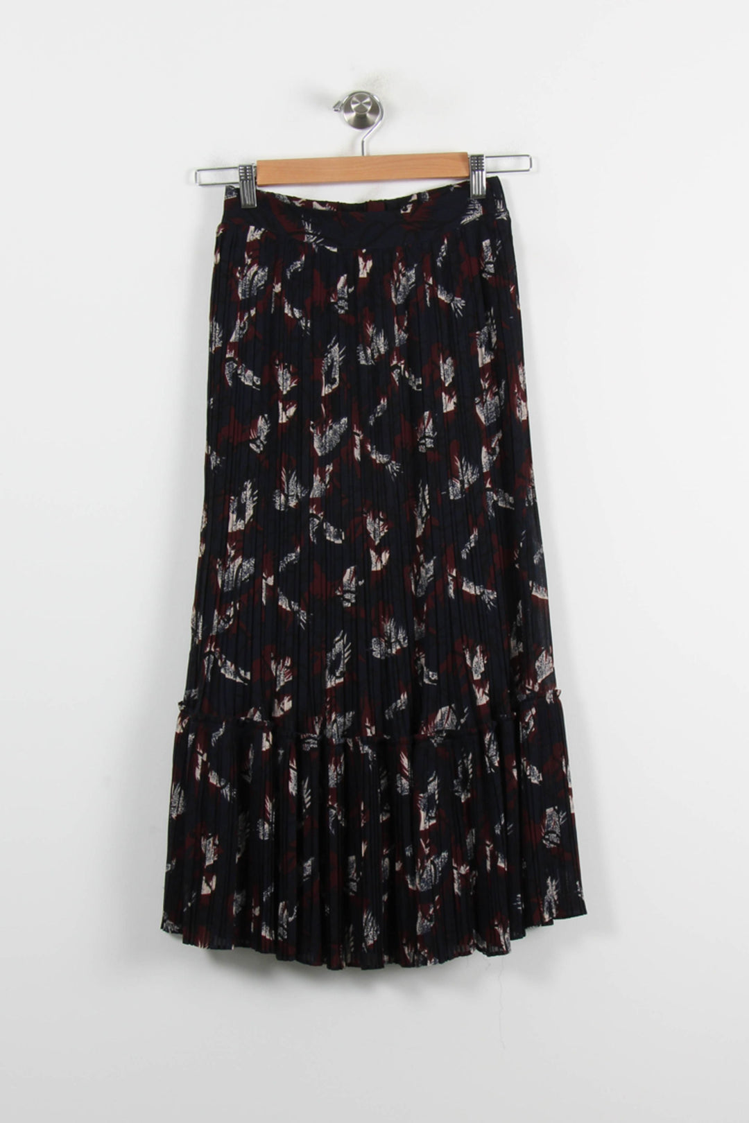 Jupe Plissée Noire et Bordeaux - Taille M/38 de la marque Gerard Darel | PARAD44001 - Vendu par Paradigme - Image 2
