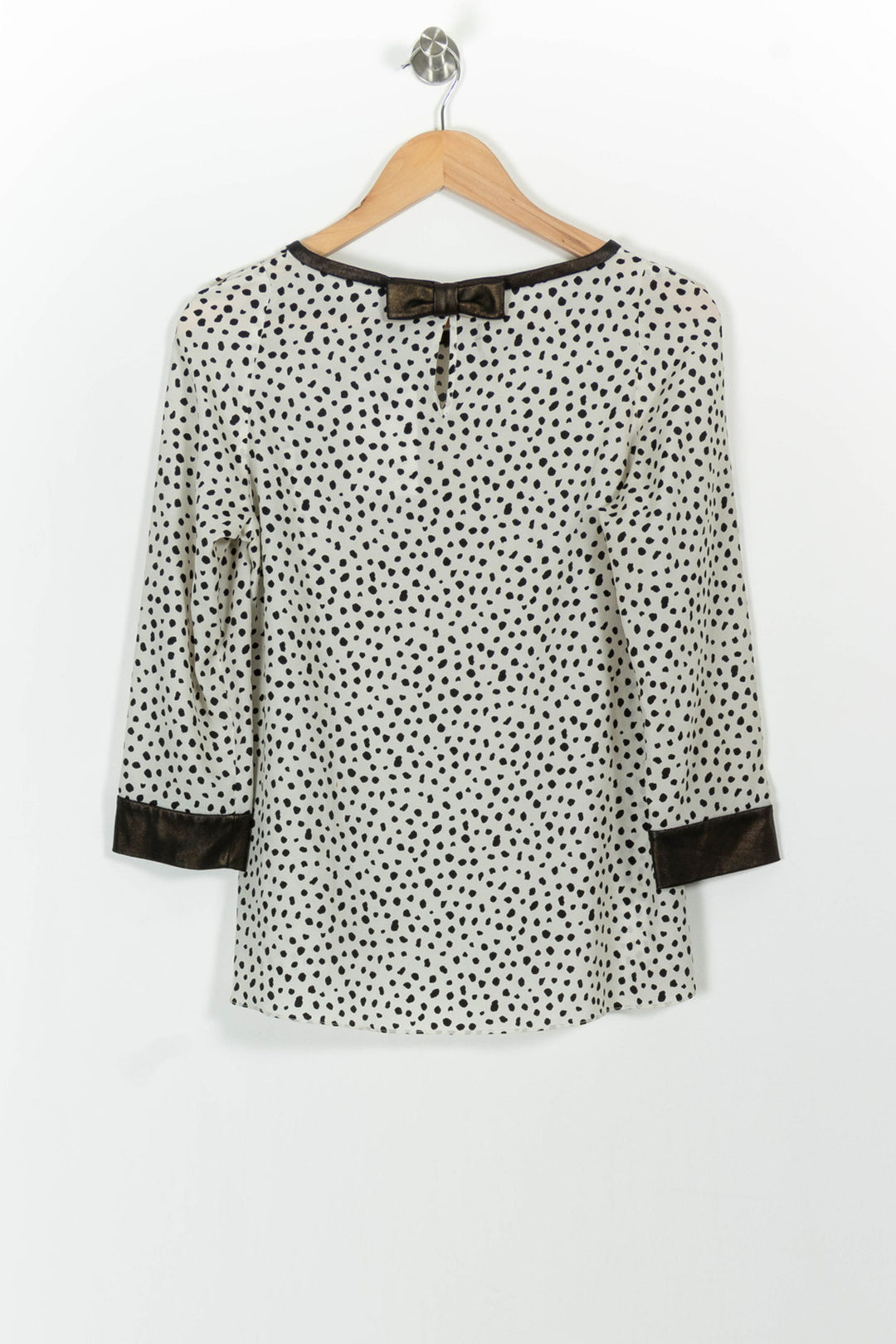 Blouse Blanche et Noire - Taille S/36 de la marque Claudie Pierlot | PARAD44002 - Vendu par Paradigme - Image 4
