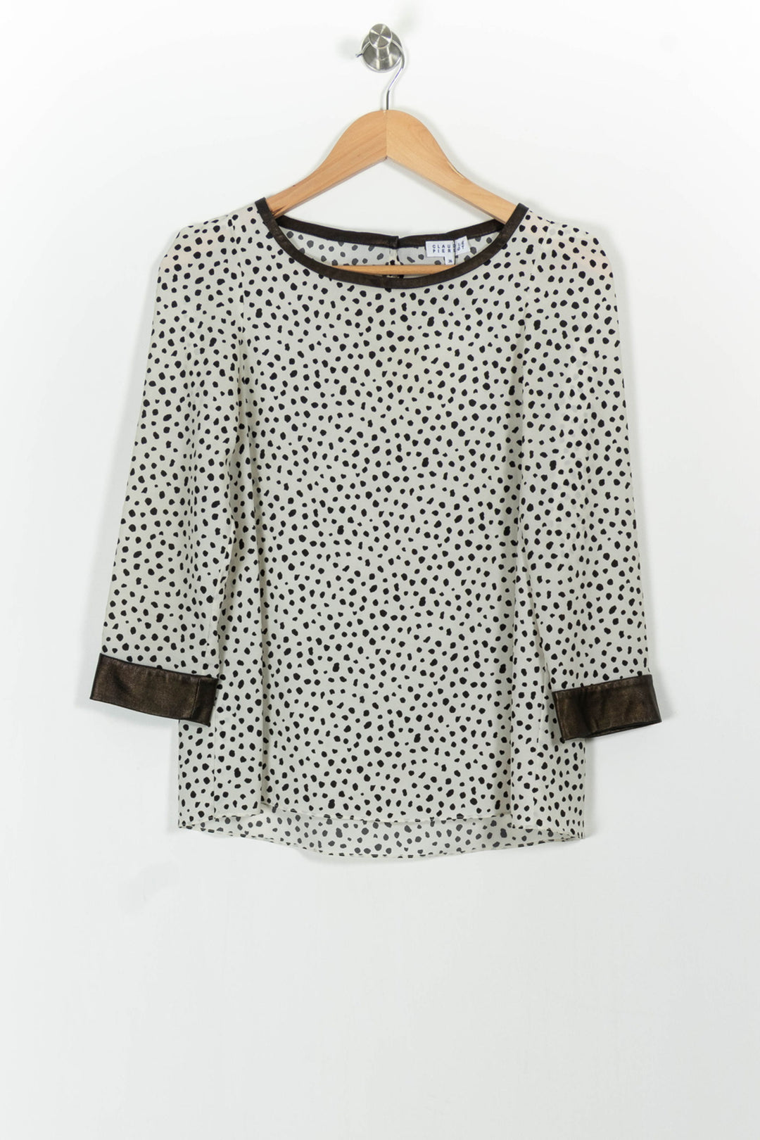Blouse Blanche et Noire - Taille S/36 de la marque Claudie Pierlot | PARAD44002 - Vendu par Paradigme - Image 2