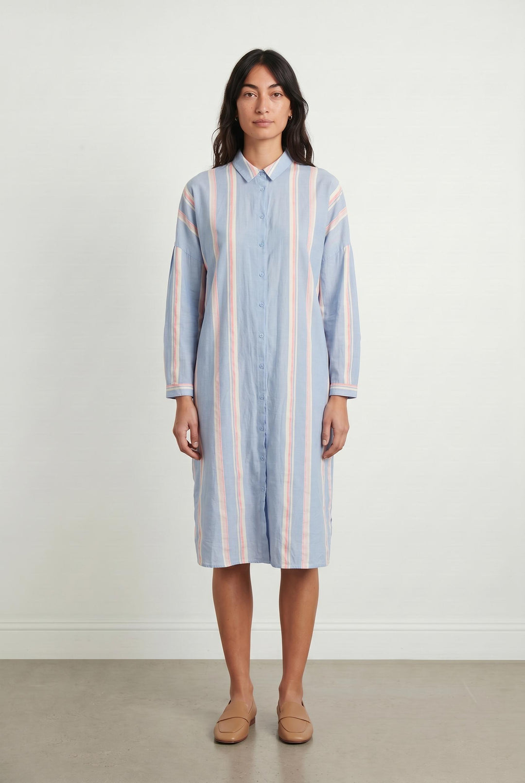 Robe Chemise Bleu et Blanc - Taille S/36 de la marque Caroll | PARAD44012 - Vendu par Paradigme - Image 1