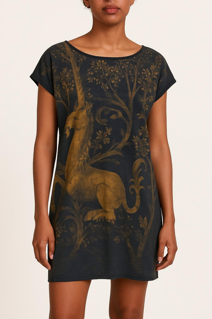Robe Tunique Noire et Dorée - Taille XS/34 de la marque One Step | PARAD44015 - Vendu par Paradigme - Image 1