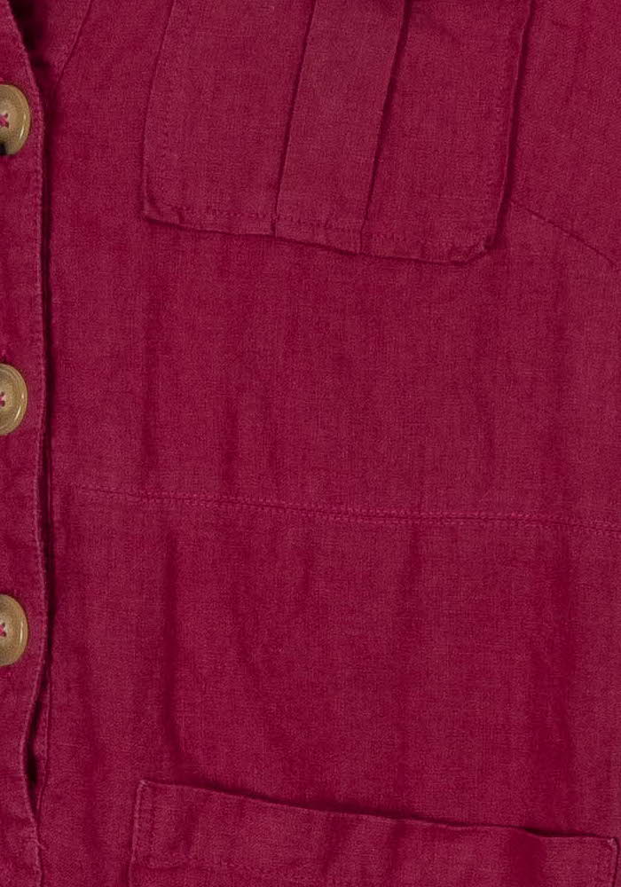 Robe Chemisier Bordeaux - Taille S/36 de la marque Caroll | PARAD44033 - Vendu par Paradigme - Image 3