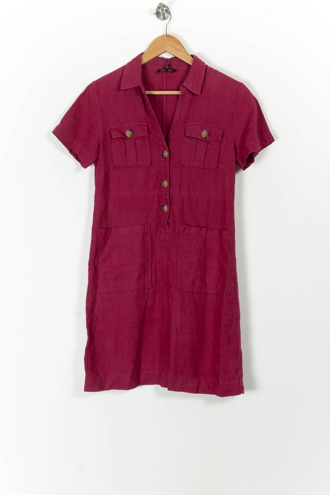Robe Chemisier Bordeaux - Taille S/36 de la marque Caroll | PARAD44033 - Vendu par Paradigme - Image 2