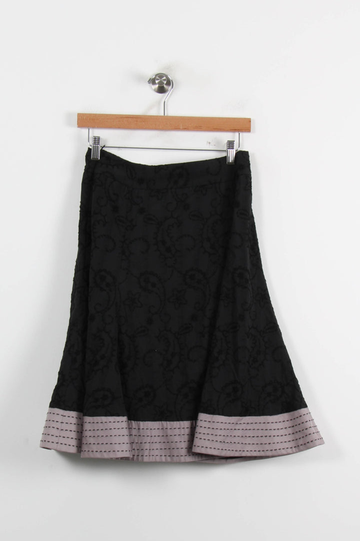 Jupe Midi Noire et Grise - Taille S/36 de la marque Caroll | PARAD44034 - Vendu par Paradigme - Image 4