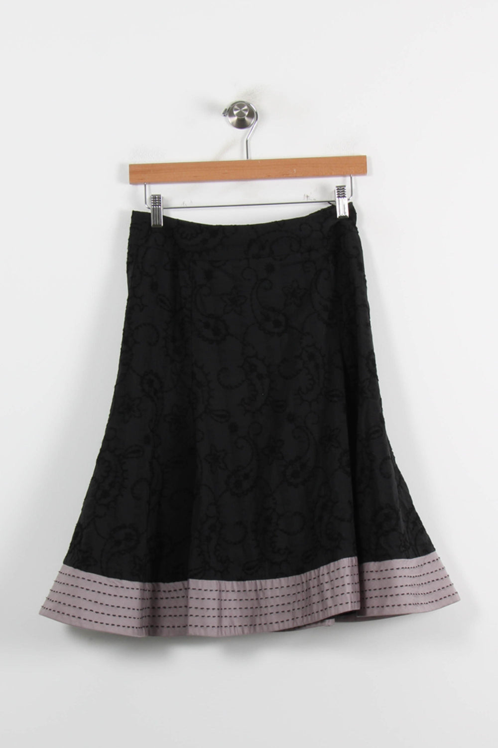 Jupe Midi Noire et Grise - Taille S/36 de la marque Caroll | PARAD44034 - Vendu par Paradigme - Image 2