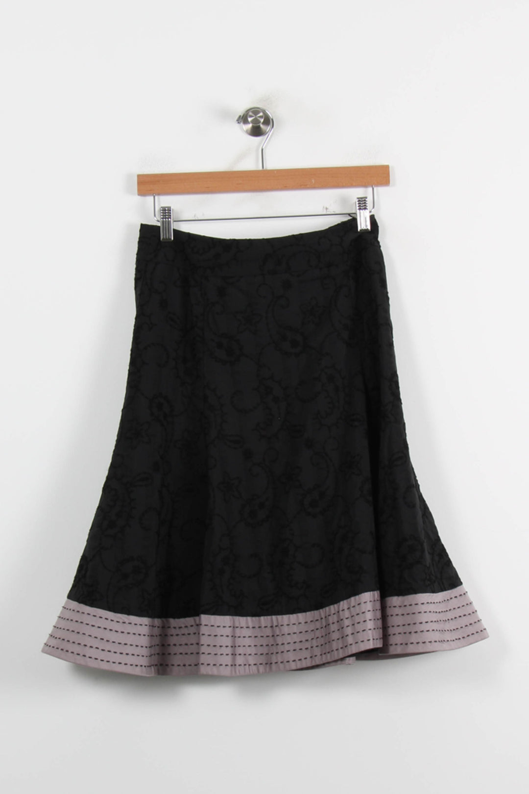 Jupe Midi Noire et Grise - Taille S/36 de la marque Caroll | PARAD44034 - Vendu par Paradigme - Image 2
