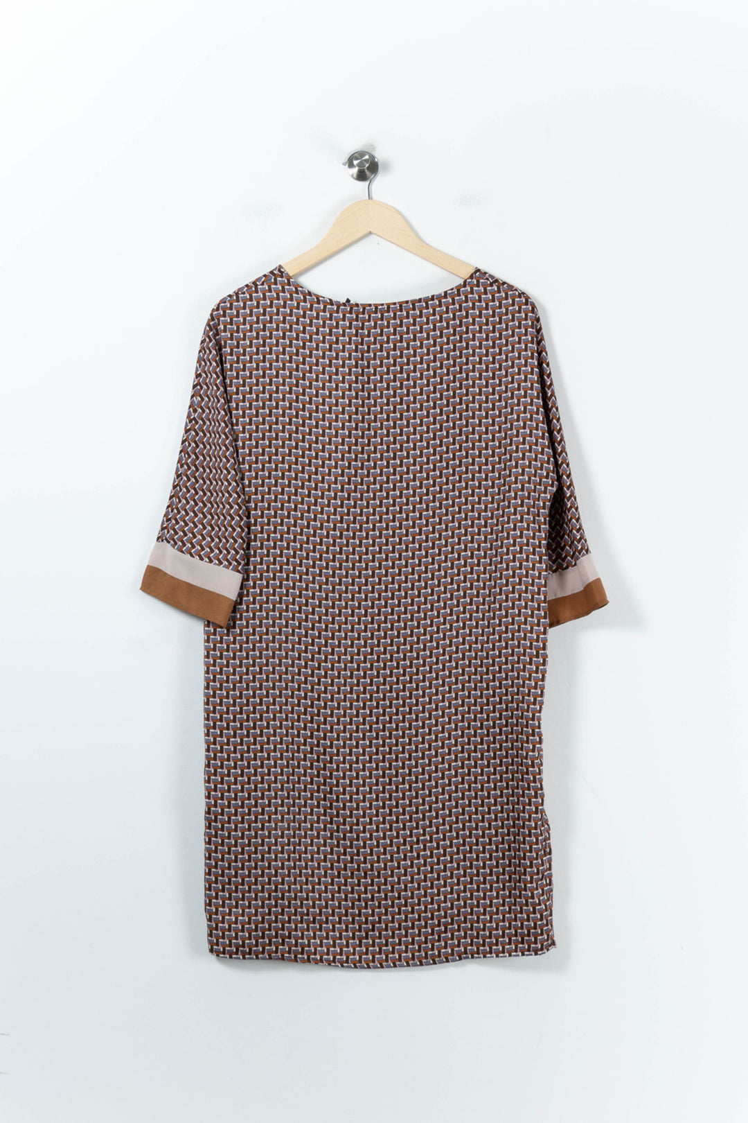 Robe Marron et Blanc - Taille M/38 de la marque La Fée Maraboutée | PARAD44046 - Vendu par Paradigme - Image 4
