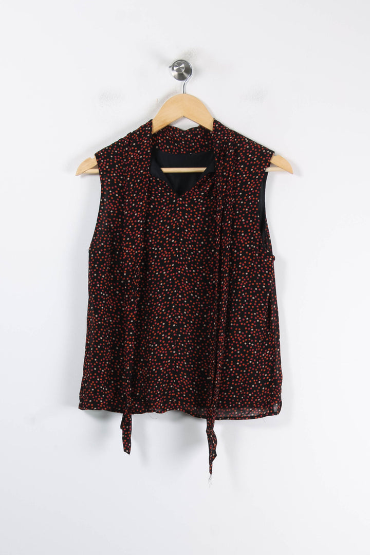Blouse Sans Manches Noire et Rouge - Taille L/40 de la marque Maison 123 | PARAD44056 - Vendu par Paradigme - Image 4