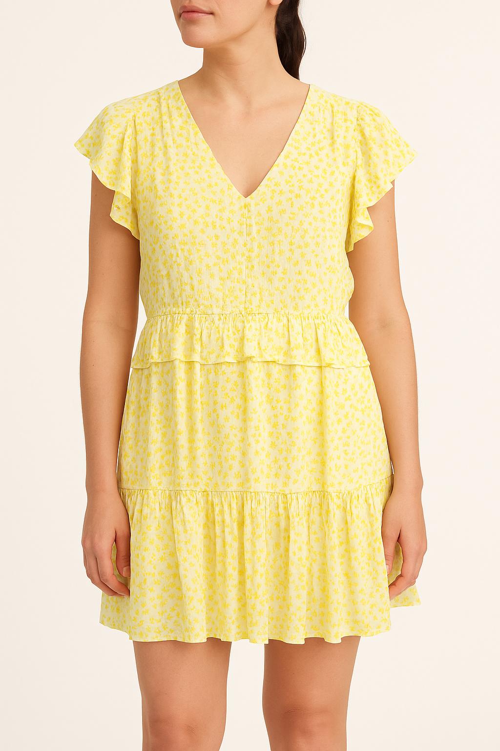 Robe Volantée Jaune - Taille L/40 de la marque The Kooples | PARAD44070 - Vendu par Paradigme - Image 1