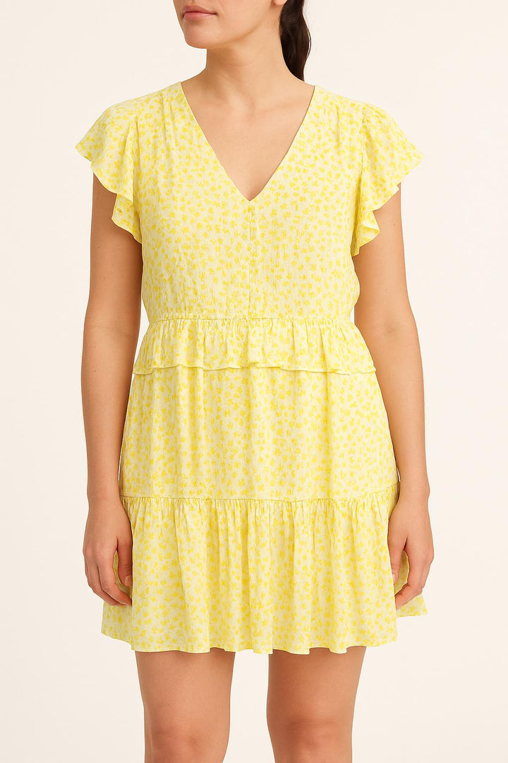 Robe Volantée Jaune - Taille L/40 de la marque The Kooples | PARAD44070 - Vendu par Paradigme - Image 1