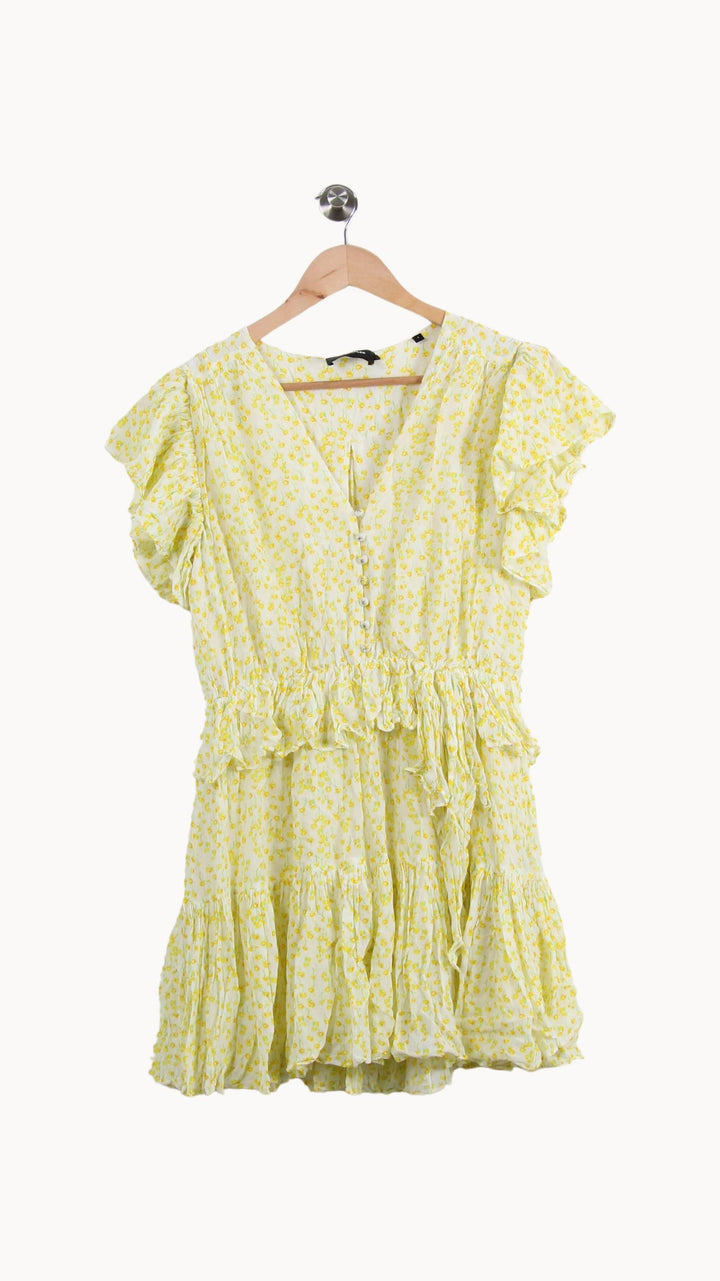 Robe Volantée Jaune - Taille L/40 de la marque The Kooples | PARAD44070 - Vendu par Paradigme - Image 2
