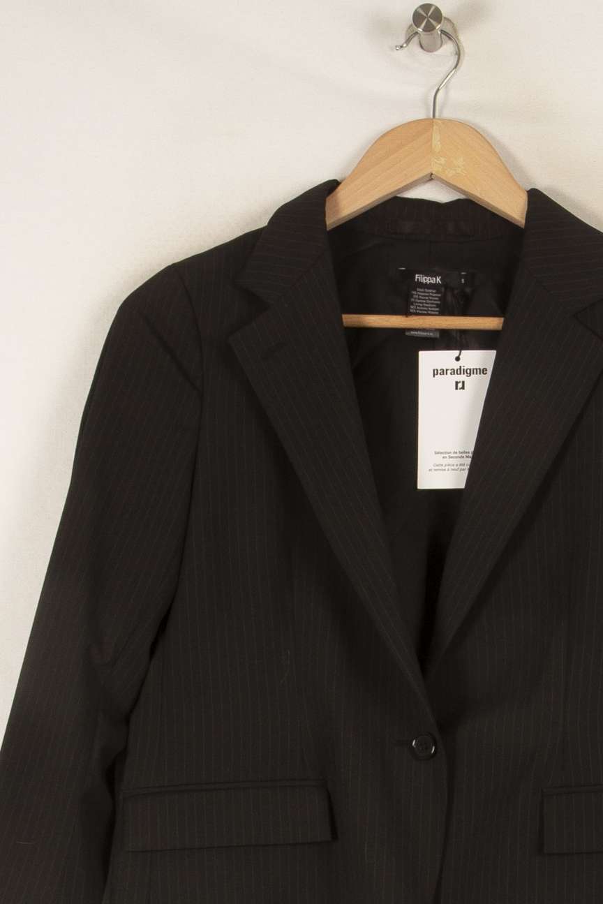 Veste noire - Taille S/36 de la marque Filippa K | PARAD44139 - Vendu par Paradigme - Image 2