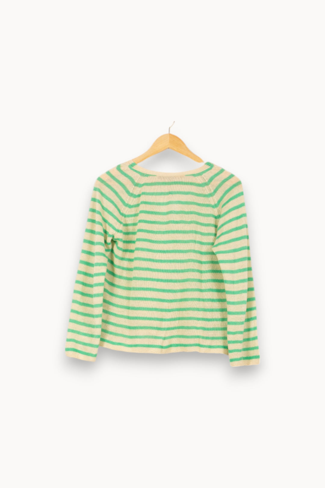 Pull Rayé Vert et Beige - Taille M/38 de la marque Comptoir des Cotonniers | PARAD44176 - Vendu par Paradigme - Image 4