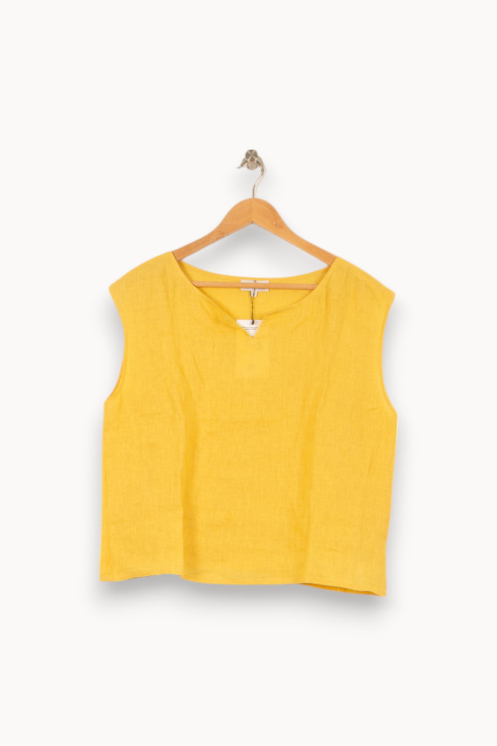 Débardeur Jaune - Taille L/40 de la marque Agnès b. | PARAD44177 - Vendu par Paradigme - Image 2