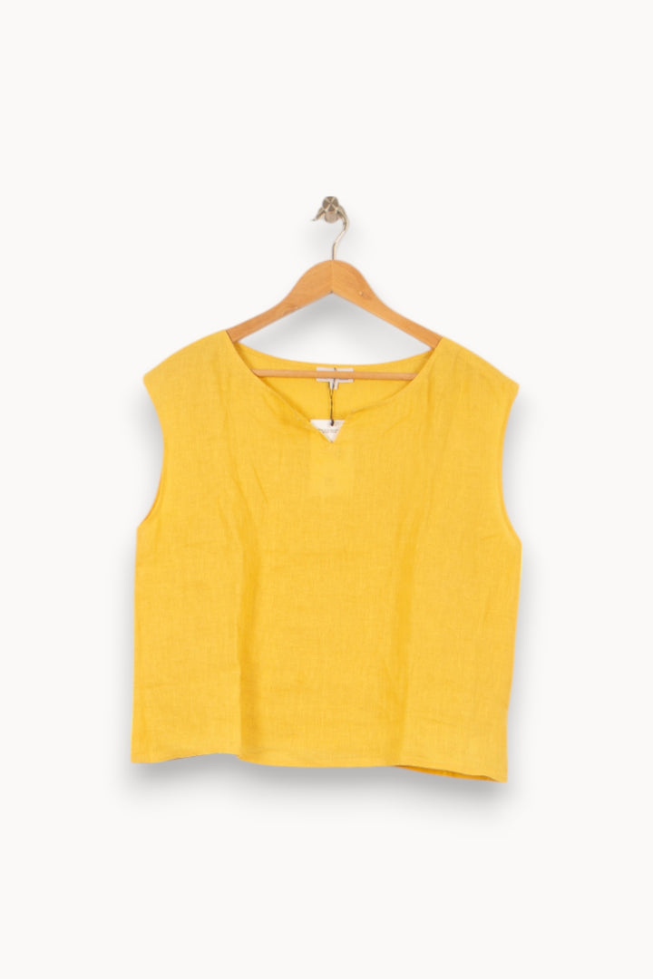 Débardeur Jaune - Taille L/40 de la marque Agnès b. | PARAD44177 - Vendu par Paradigme - Image 2