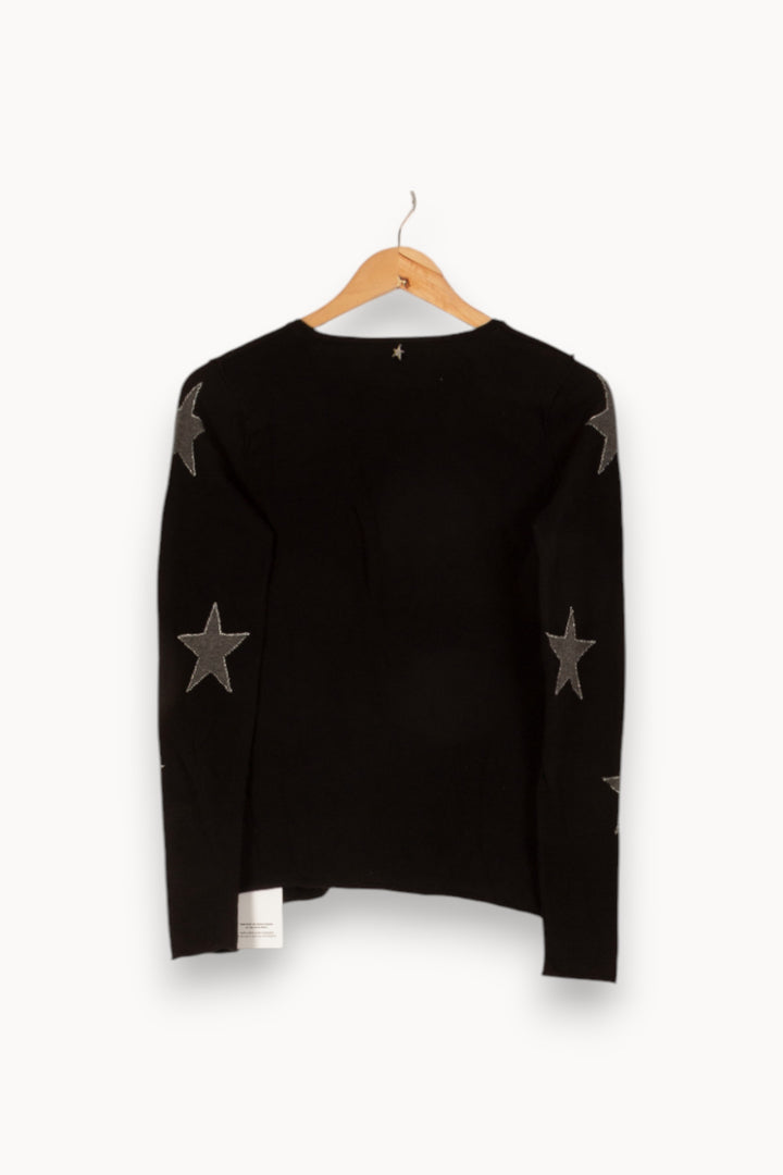 Pull noir avec étoiles - Taille S/36 de la marque Sud express | PARAD44202 - Vendu par Paradigme - Image 3