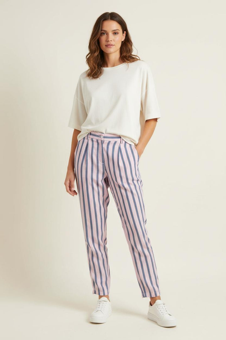 Pantalon rose rayé - Taille M/38 de la marque Pablo | PARAD44210 - Vendu par Paradigme - Image 1