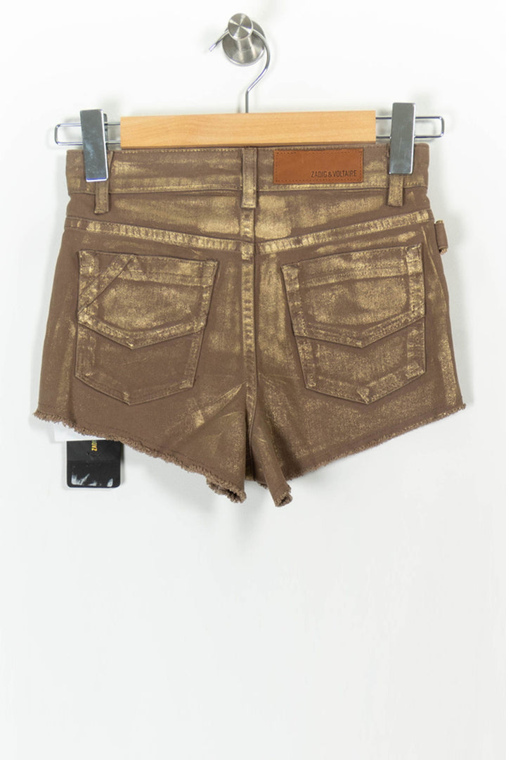 Short doré/bronze - Taille XS/34 de la marque Zadig&Voltaire | PARAD44212 - Vendu par Paradigme - Image 4