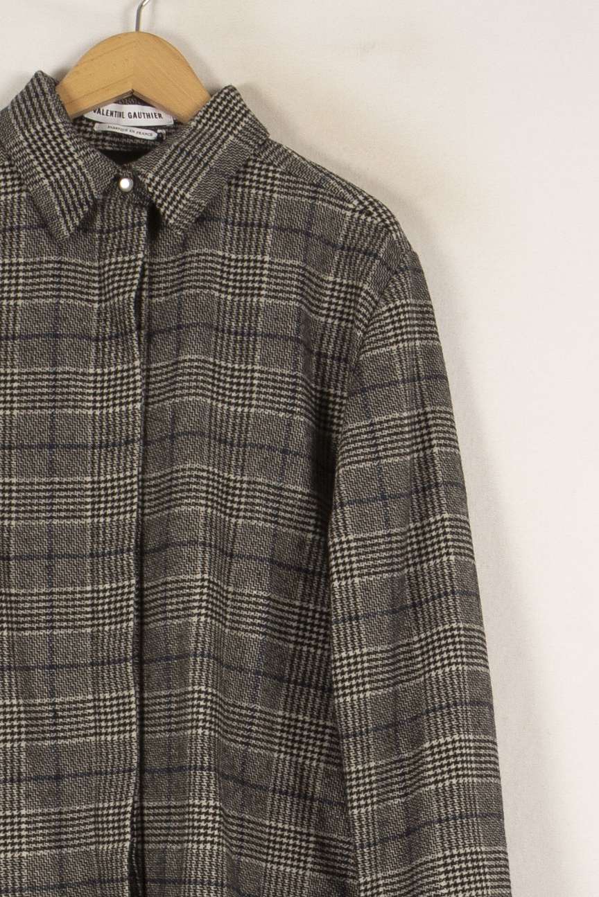 Chemise grise à carreaux - Taille L/40 de la marque Valentine Gauthier | PARAD44221 - Vendu par Paradigme - Image 2