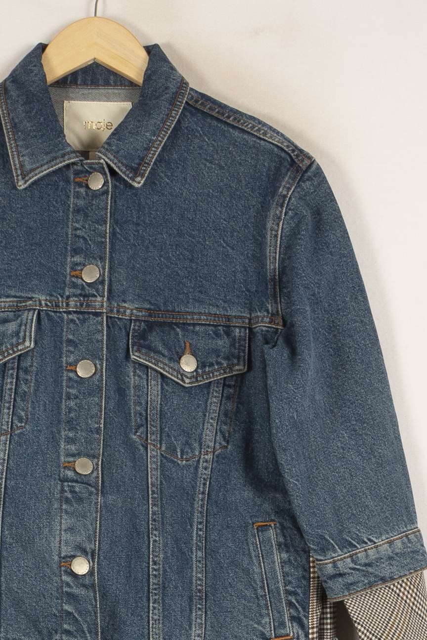 Veste bleue bimatière - Taille XS/34 de la marque Maje | PARAD44229 - Vendu par Paradigme - Image 2