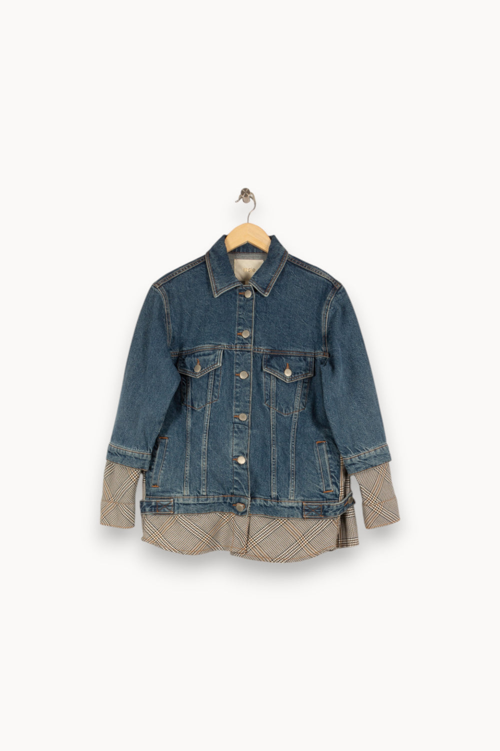 Veste bleue bimatière - Taille XS/34 de la marque Maje | PARAD44229 - Vendu par Paradigme - Image 1
