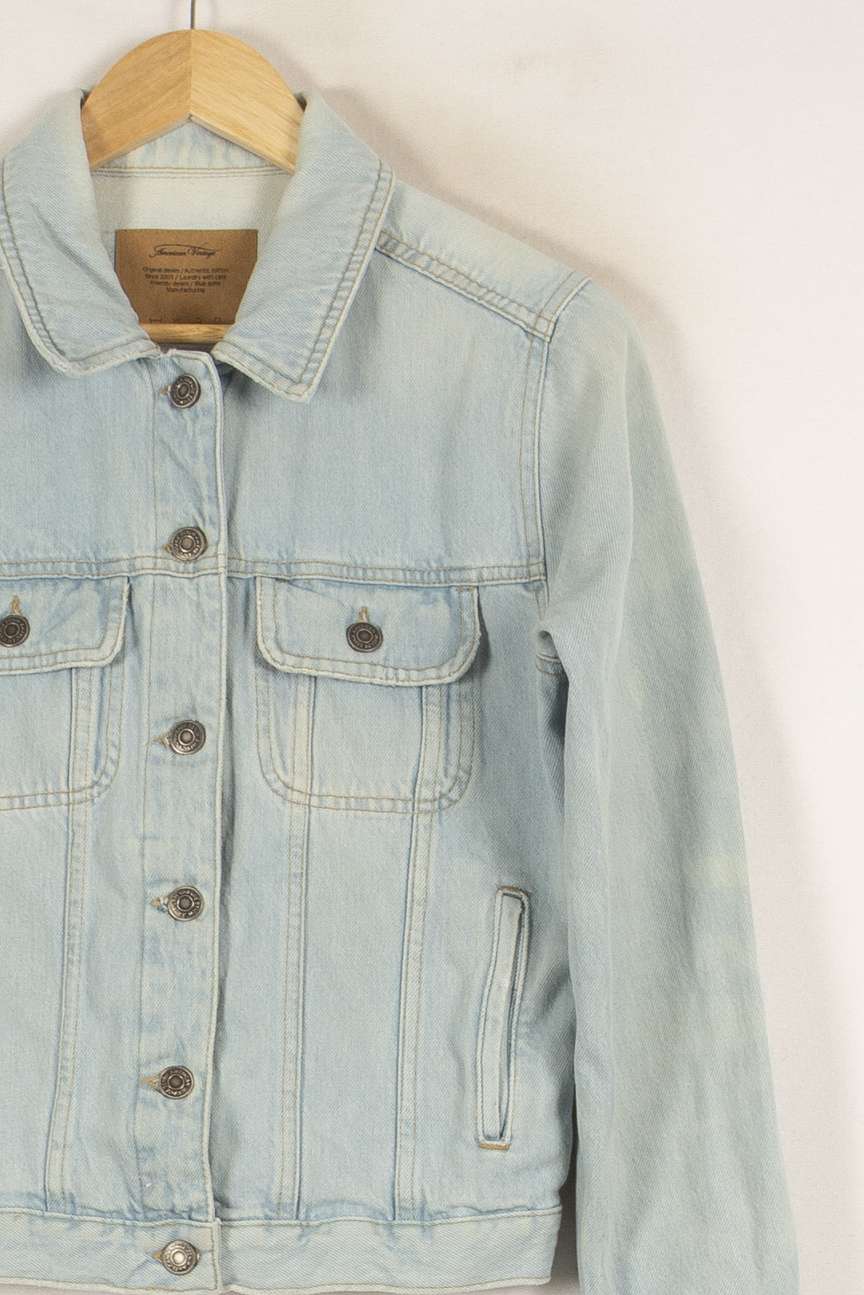 Veste en jean bleue - Taille M/38 de la marque American Vintage | PARAD44231 - Vendu par Paradigme - Image 2