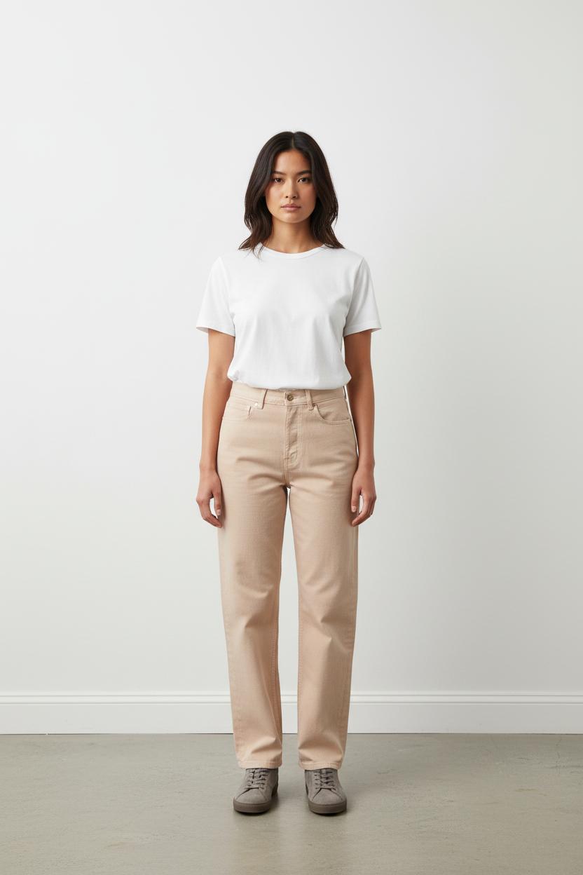 Jean beige/rose - Taille M/38