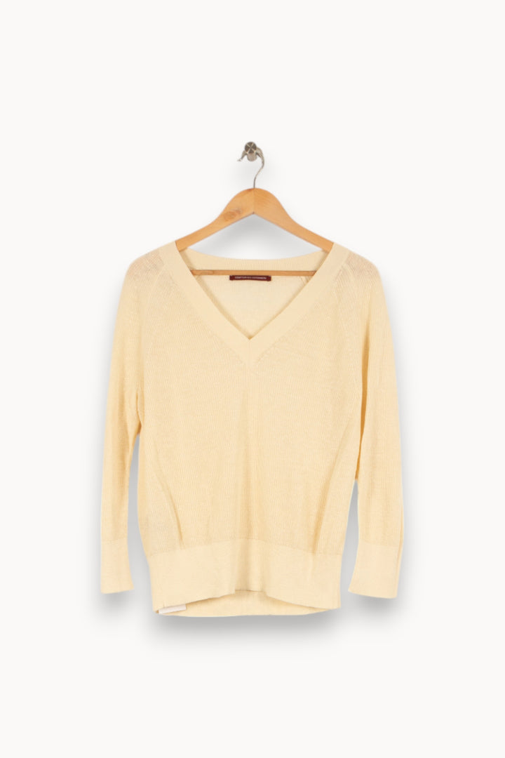 Pull en maille beige - Taille M/38 de la marque Comptoir des Cotonniers | PARAD44258 - Vendu par Paradigme - Image 1