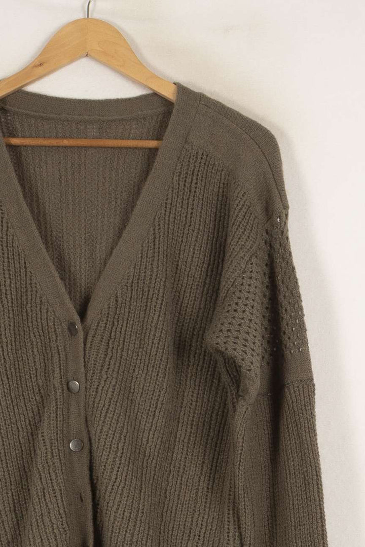 Cardigan en maille vert - Taille S/36 de la marque IKKS | PARAD44265 - Vendu par Paradigme - Image 2
