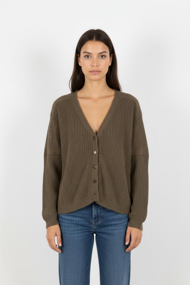 Cardigan en maille vert - Taille S/36