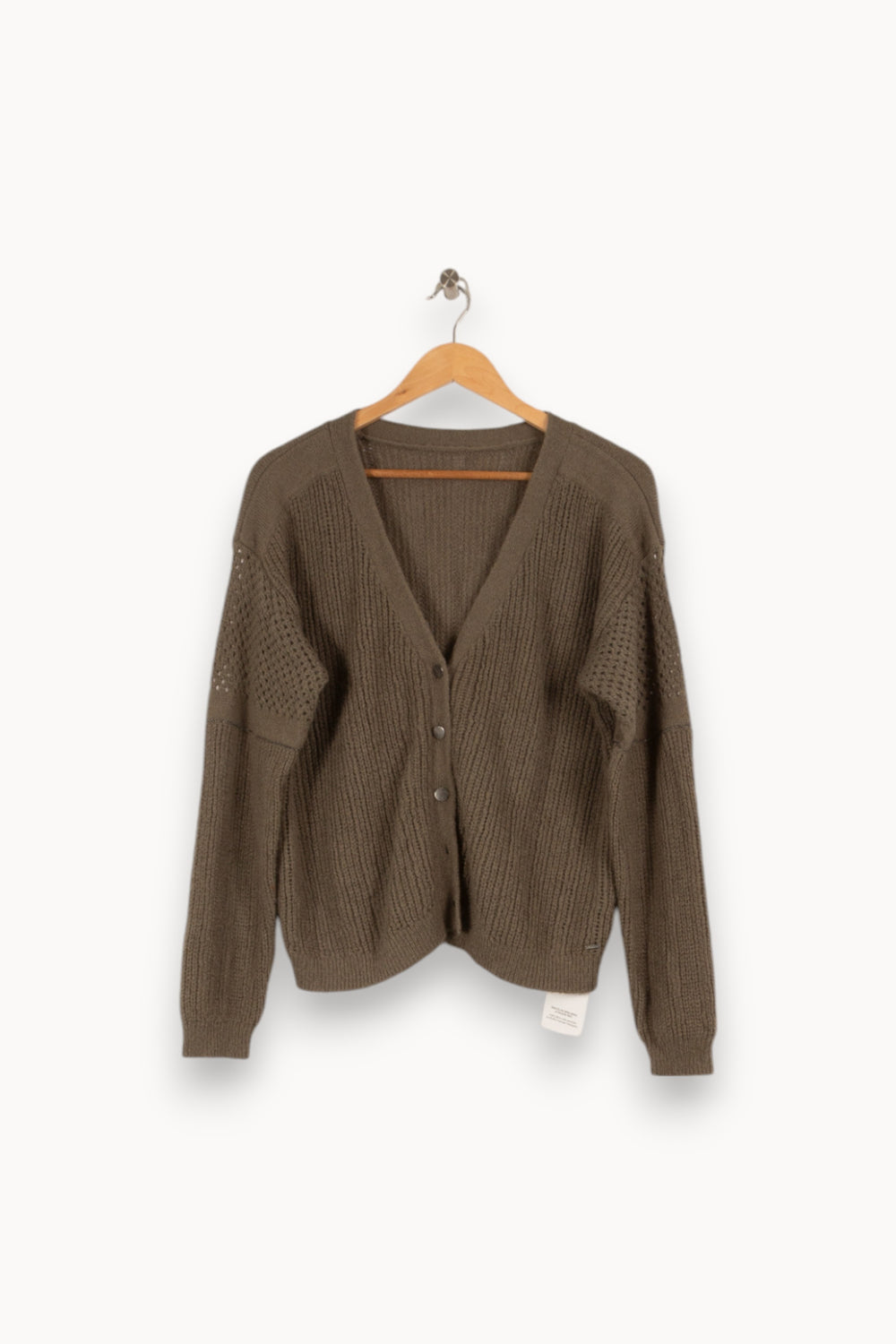 Cardigan en maille vert - Taille S/36 de la marque IKKS | PARAD44265 - Vendu par Paradigme - Image 1