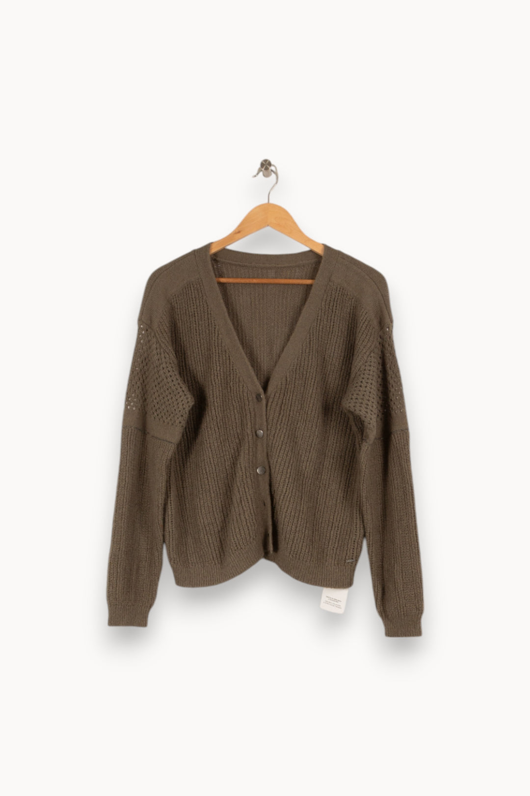 Cardigan en maille vert - Taille S/36 de la marque IKKS | PARAD44265 - Vendu par Paradigme - Image 1