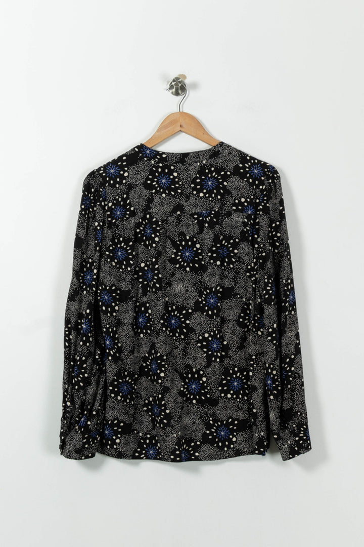 Blouse Noire et Bleue - Taille XXXL/46 de la marque La Fée Maraboutée | PARAD4427 - Vendu par Paradigme - Image 4