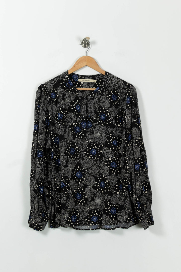 Blouse Noire et Bleue - Taille XXXL/46 de la marque La Fée Maraboutée | PARAD4427 - Vendu par Paradigme - Image 2
