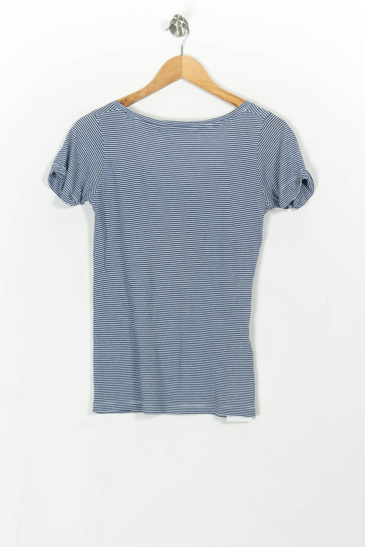 T-shirt bleu rayé - Taille S/36 de la marque Comptoir des Cotonniers | PARAD44272 - Vendu par Paradigme - Image 4