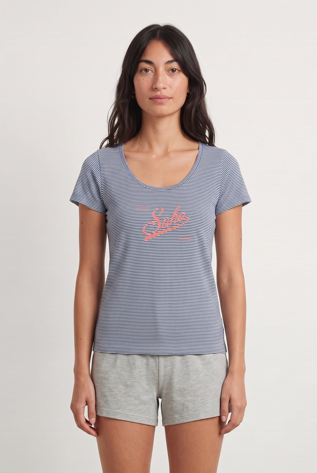 T-shirt bleu rayé - Taille S/36 de la marque Comptoir des Cotonniers | PARAD44272 - Vendu par Paradigme - Image 1