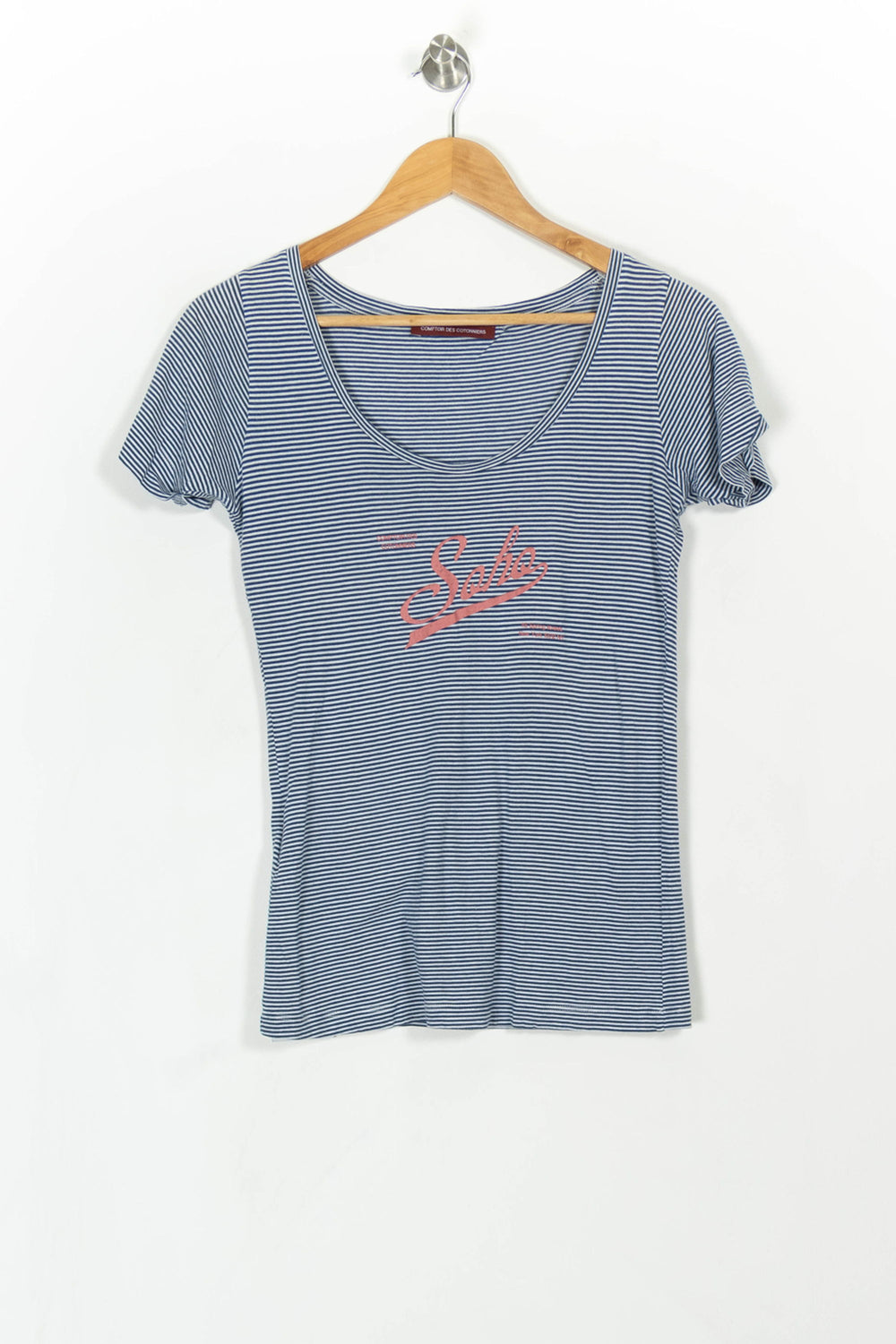 T-shirt bleu rayé - Taille S/36 de la marque Comptoir des Cotonniers | PARAD44272 - Vendu par Paradigme - Image 2