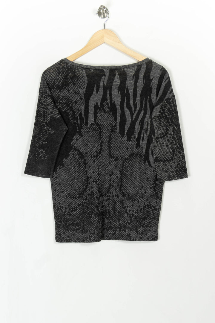 T-shirt gris - Taille S/36 de la marque Sandro | PARAD44282 - Vendu par Paradigme - Image 4