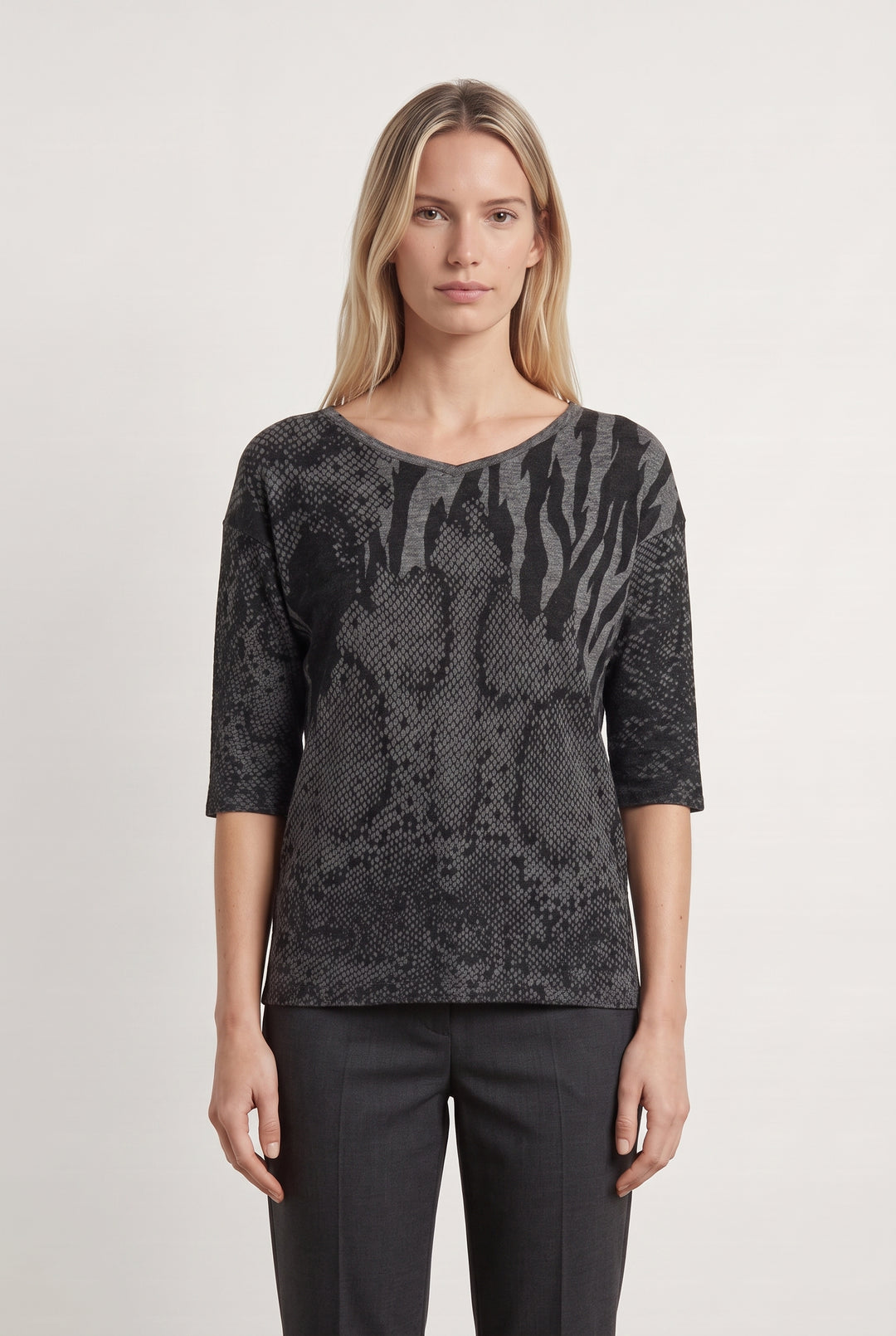 T-shirt gris - Taille S/36 de la marque Sandro | PARAD44282 - Vendu par Paradigme - Image 1