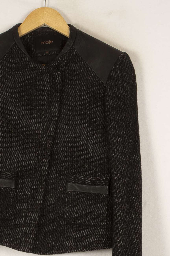 Veste noire - Taille S/36 de la marque Maje | PARAD44304 - Vendu par Paradigme - Image 2