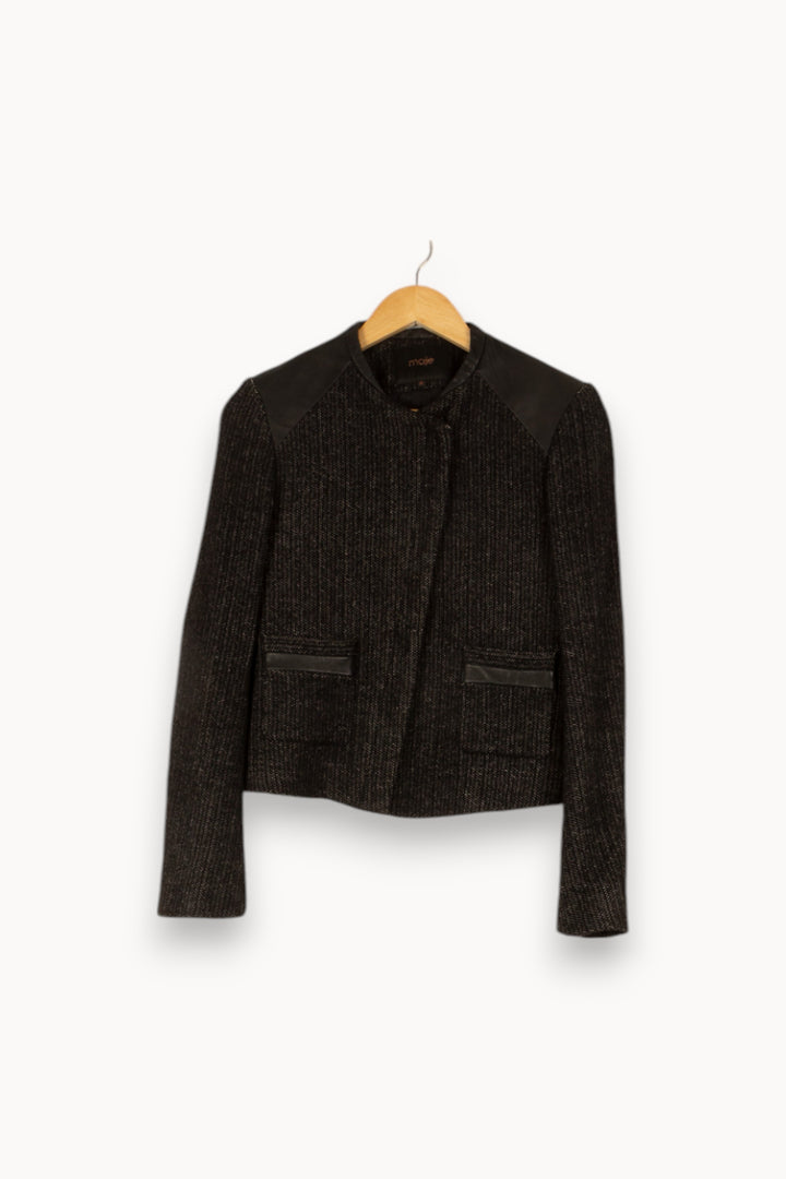Veste noire - Taille S/36 de la marque Maje | PARAD44304 - Vendu par Paradigme - Image 1