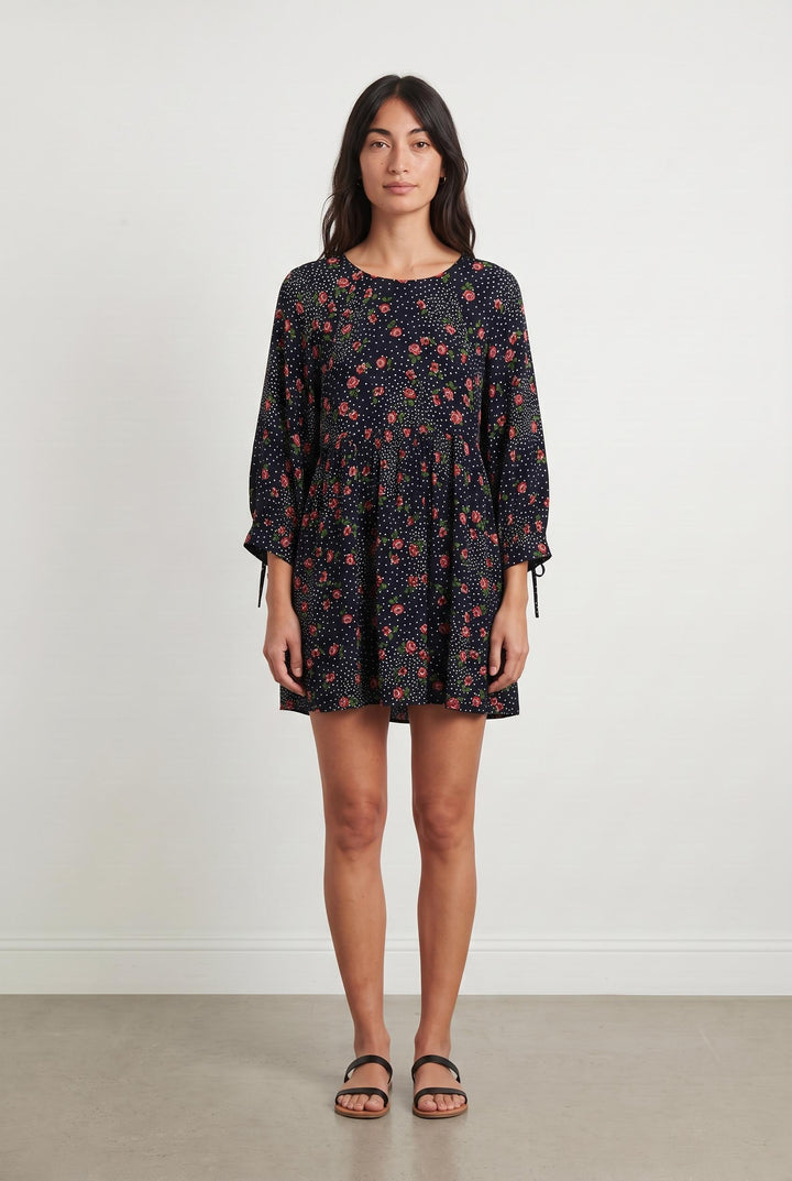 Robe bleu foncé à motifs - Taille XS/34 de la marque Sézane | PARAD44316 - Vendu par Paradigme - Image 1