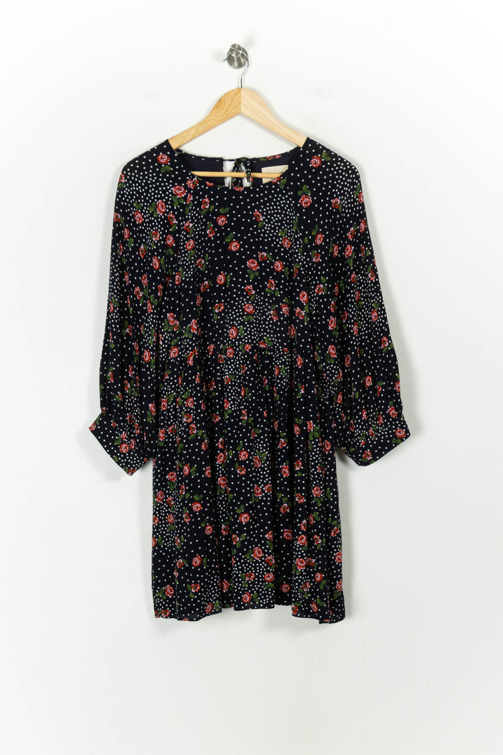 Robe bleu foncé à motifs - Taille XS/34 de la marque Sézane | PARAD44316 - Vendu par Paradigme - Image 2