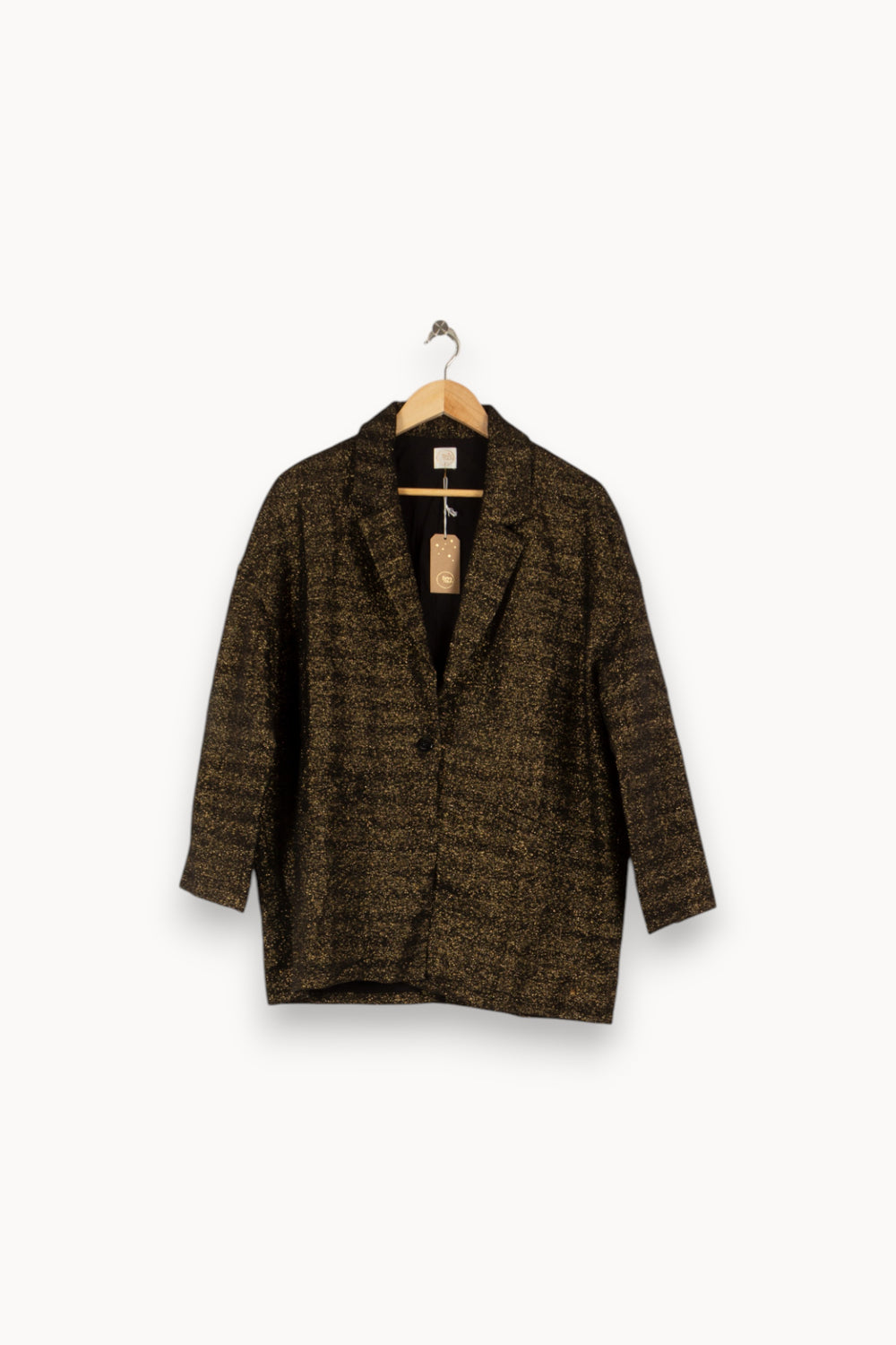 Veste noire et dorée - Taille M/38 de la marque Des petits hauts | PARAD44323 - Vendu par Paradigme - Image 1